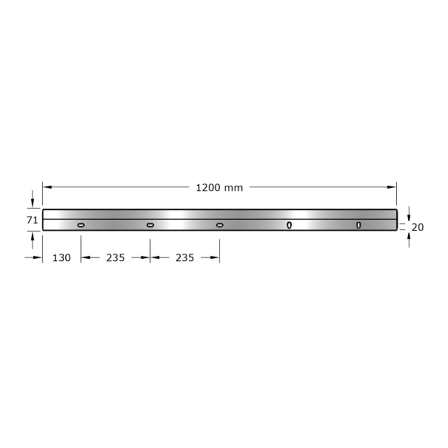 Washing trough Washbasin | Stainless steel | 240(w)x40(d)x24(h) cm