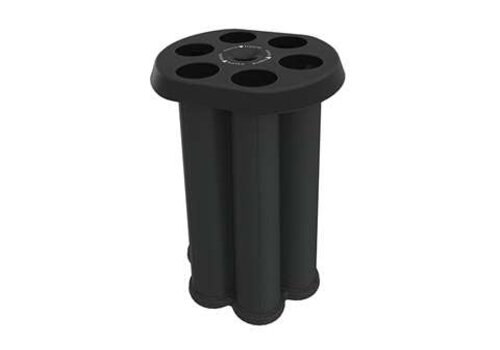  HorecaTraders Cup waste chute with liquid collection bin 500 cups black 