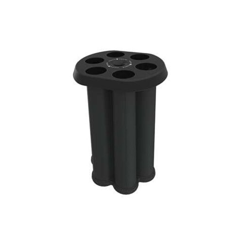  HorecaTraders Cup waste chute with liquid collection bin 500 cups black 