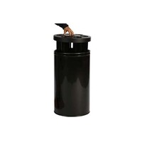 Becherabfalleimer 40 Liter mit Löffelauffangschale, schwarz