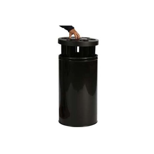  HorecaTraders Becherabfalleimer 40 Liter mit Löffelauffangschale, schwarz 