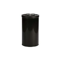 Beker afvalton 40 liter met lepelopvangbak zwart