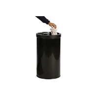 Combi afvalton 40 liter voor bekers en algemeen afval zwart