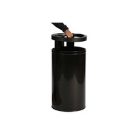 Combi afvalton 40 liter voor bekers en algemeen afval zwart