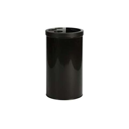  HorecaTraders Combi afvalton 40 liter voor bekers en algemeen afval zwart 