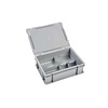 HorecaTraders Kunststof krat met deksel 10 liter met koffergreep 400 x 300 x 133 mm