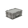 Plastic crate with lid 15 liters with suitcase handle 400 x 300 x 183 mm