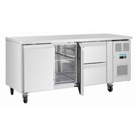Koelwerkbank | 2 Deuren en 2 Laden | 242 Liter | 1795x700x850 mm
