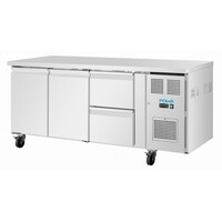 Gekühlte Werkbank | 2 Türen und 2 Schubladen | 242 Liter | 1795 x 700 x 850 mm
