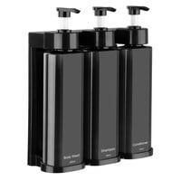 Drievoudige Douchepompdispenser | Wandmontage | 22,9(h) x 22,2(b) x 8(d)cm