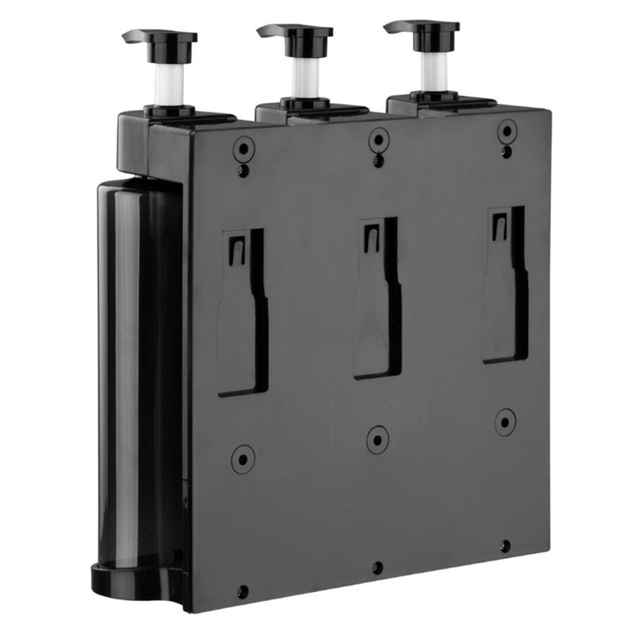 Triple Shower Pump Dispenser | Wall Mount | 22.9(h) x 22.2(w) x 8(d)cm