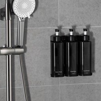 Dreifach-Duschpumpenspender | Wandmontage | 22,9 (H) x 22,2 (B) x 8 (T) cm