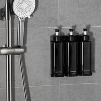 Drievoudige Douchepompdispenser | Wandmontage | 22,9(h) x 22,2(b) x 8(d)cm