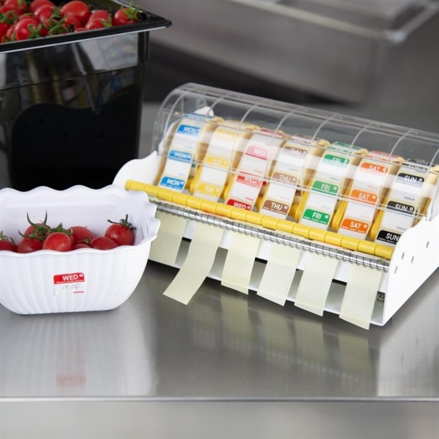 Metalen Multi Etikettendispenser | 7 Rollen | 13,4x29,1x21 cm