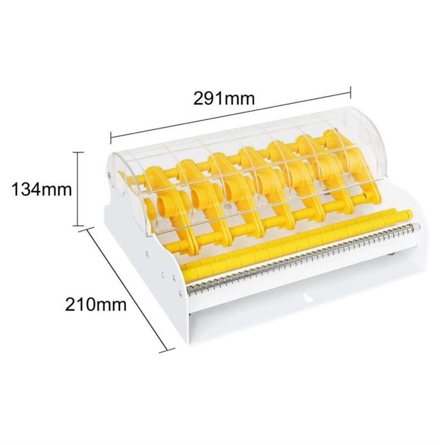 Metalen Multi Etikettendispenser | 7 Rollen | 13,4x29,1x21 cm