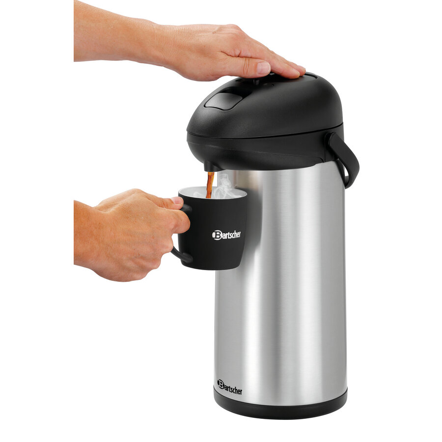 Pump jug | Stainless steel | Double wall | 5 Liters | 245x181x428mm