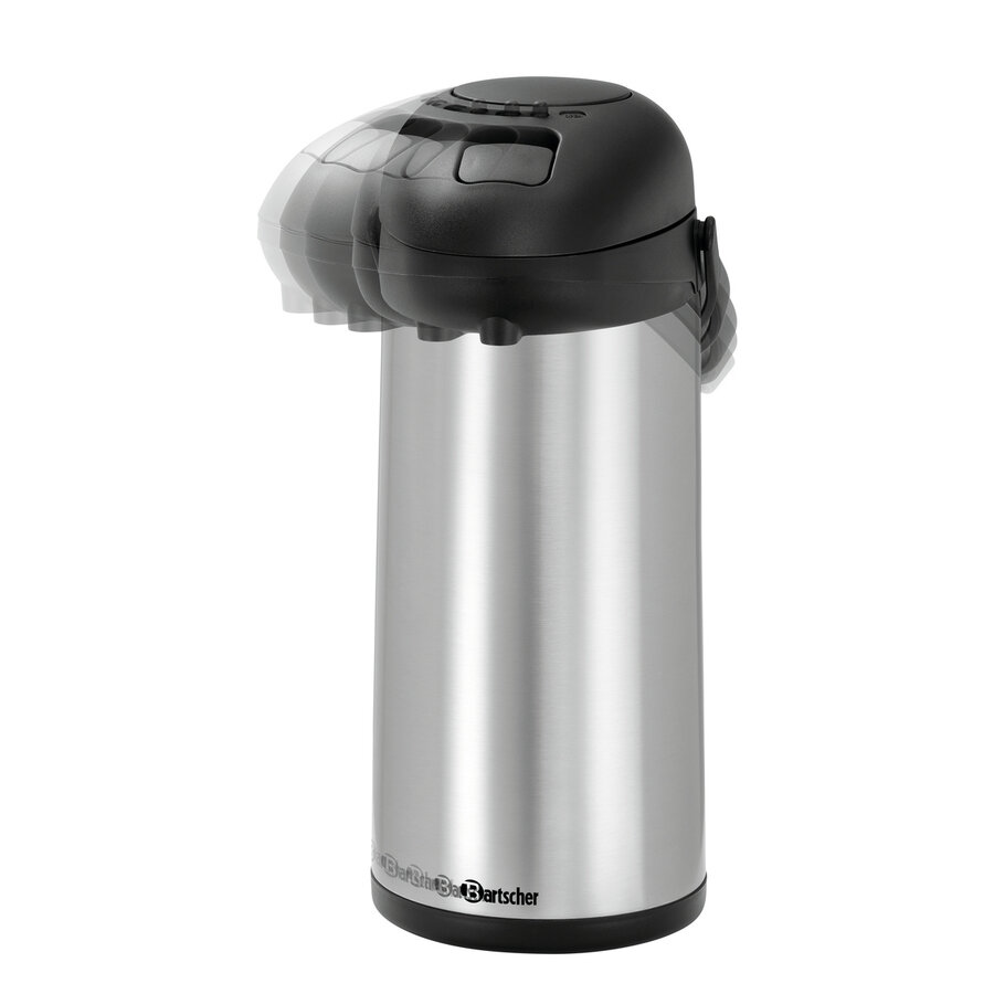 Pump jug | Stainless steel | Double wall | 5 Liters | 245x181x428mm