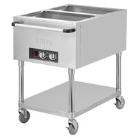 Mobile Bain-Marie Cart | Stainless steel | 2x 1/1 GN | 5.5(h) x 75(d)cm