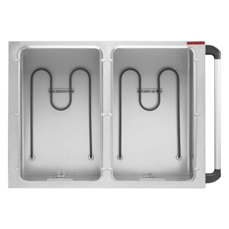 Mobiele Bain-Marie Wagen | RVS | 2x 1/1 GN | 5,5(h) x 75(d)cm