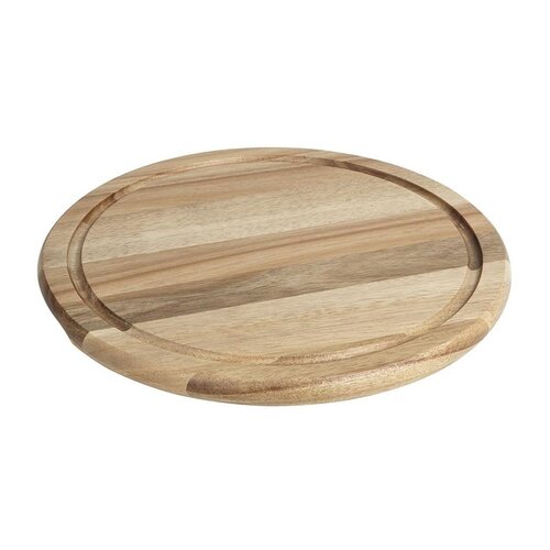  HorecaTraders Panneau rond en bois d'acacia | Pour dôme Ø280 mm | 2 (h) x 33 (Ø) cm 