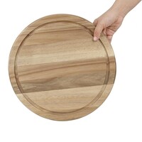 Panneau rond en bois d'acacia | Pour dôme Ø280 mm | 2 (h) x 33 (Ø) cm