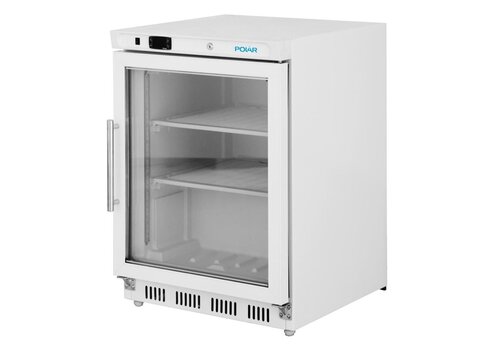  HorecaTraders Unterbau-Gefrierschrank mit Vitrine | Glastür | 150 l | -18 °C bis -22 °C | 85,5 (H) x 60 (B) x 58,5 (T) cm 