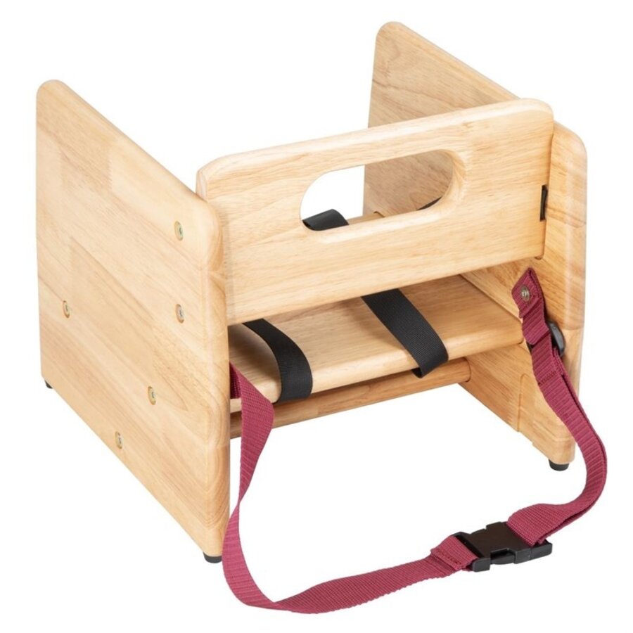 Kindersitz aus Holz | Stapelbar | Maximalgewicht 15 kg | 28,4 (H) x 29,7 (B) x 29,9 (L) cm