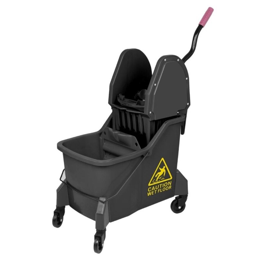 Mop Bucket with Press | 30 Liters | 2 Compartments | Yellow