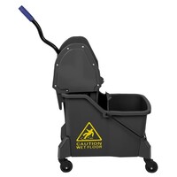 Mopemmer met Pers | 30 Liter | 2 Compartimenten | Geel