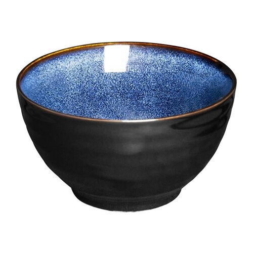  HorecaTraders Kommen met Voet | Blauw | 150(Ø)x84(H)mm | 6 Stuks 