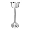 HorecaTraders Wine Cooler Stand Hammered | Stainless Steel | 6.65(h) x 2(Ø)cm