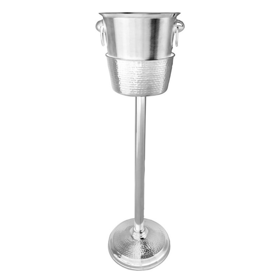 Wine Cooler Stand Hammered | Stainless Steel | 6.65(h) x 2(Ø)cm