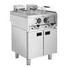 HorecaTraders Elektrische Fritteuse 2 x 8 Liter | Freistehend | 400 V | 85 (H) x 60 (B) x 60 (T) cm
