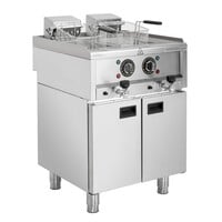 Elektrische Friteuse 2x8 Liter | Vrijstaand | 400V | 85(h) x 60(b) x 60(d)cm