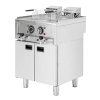 Elektrische Friteuse 2x8 Liter | Vrijstaand | 400V | 85(h) x 60(b) x 60(d)cm