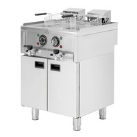 Elektrische Fritteuse 2 x 8 Liter | Freistehend | 400 V | 85 (H) x 60 (B) x 60 (T) cm