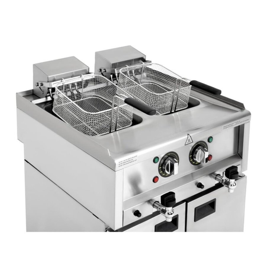 Electric Fryer 2x8 Liters | Freestanding | 400V | 85(h) x 60(w) x 60(d)cm