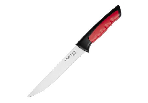  HorecaTraders Rotes Ausbeinmesser | 150 mm | Edelstahl 
