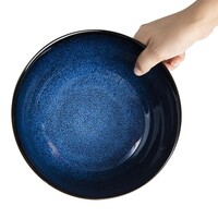 Bols sur pied | Bleu nuit | 158 cl | 205 mm (Ø) x 95 mm (H) | Lot de 4