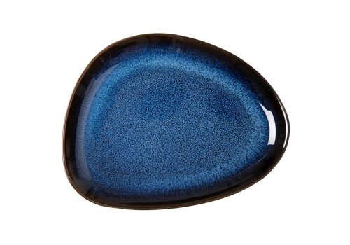  HorecaTraders Triangular Plates | Midnight Blue | 2(h) x 15.8(w) x 20.7(l)cm | 6 Pieces 
