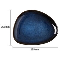 Assiettes triangulaires | Bleu nuit | 2,3 (h) x 21 (l) x 27,5 (l) cm | Lot de 6