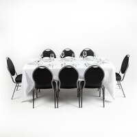 Table pliante | Blanche | 73,8 (h) x 182,1 (l) x 76 (p) cm