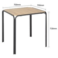 Vierkante Tafel | Polywood | 700(L)x700(W)x730(H)mm