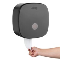 Distributeur de papier toilette | Noir | Fixation murale | 29,5 (h) x 29,2 (l) x 12,4 (p) cm