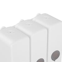 Triple Shower Dispenser | White | Wall Mount | 22.7(h) x 21.3(w) x 9.4(d)cm