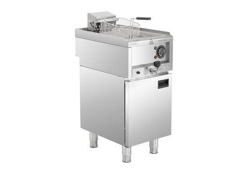  HorecaTraders Electric Fryer 8 Liters | 400V | 60°C to +190°C | 85(h) x 40(w) x 60(d)cm 