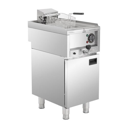  HorecaTraders Elektrische Fritteuse 8 Liter | 400 V | 60 °C bis +190 °C | 85 (H) x 40 (B) x 60 (T) cm 