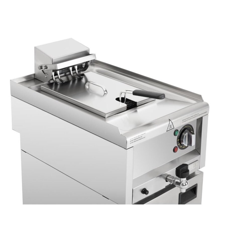 Elektrische Fritteuse 8 Liter | 400 V | 60 °C bis +190 °C | 85 (H) x 40 (B) x 60 (T) cm