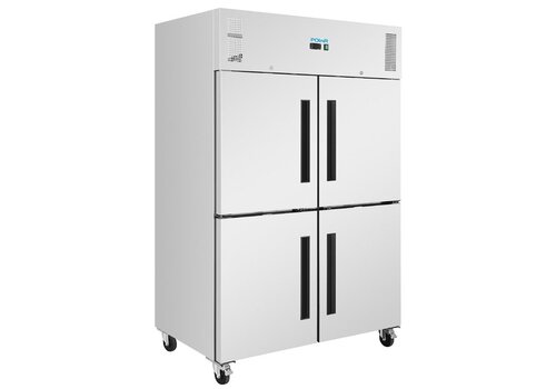  HorecaTraders Gastronorm-Kühlschrank mit Doppelflügeltür | 1200 Liter | 209 (H) x 134 (B) x 87,5 (T) cm 