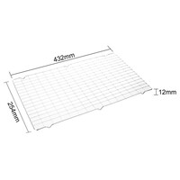 Grille de refroidissement en acier inoxydable | 432 x 254 mm | 2 pièces